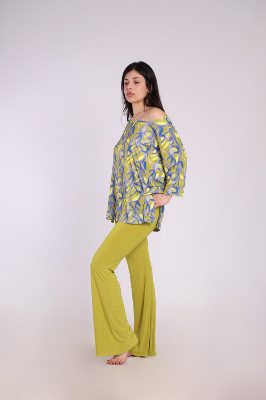 Maglia spacchi fantasia