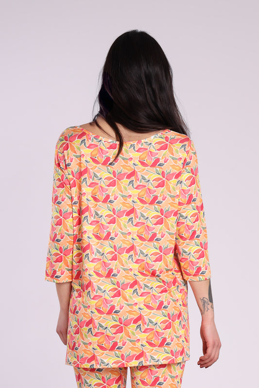 Maglia spacchi fantasia