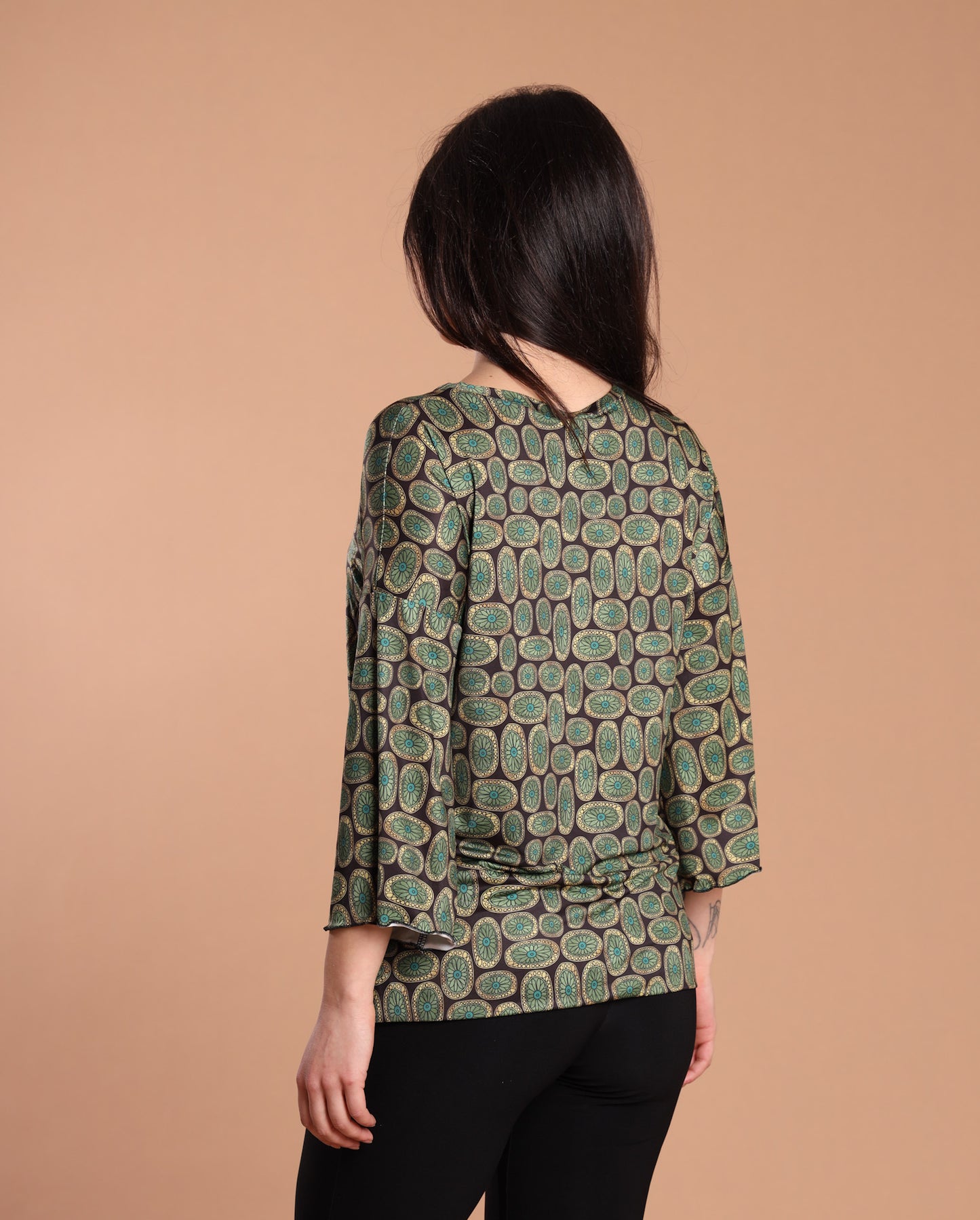 Maglia bordo fantasia