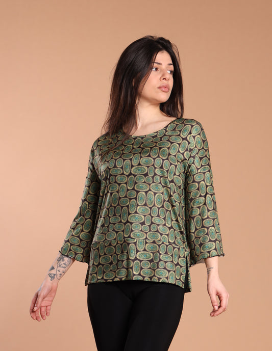 Maglia bordo fantasia