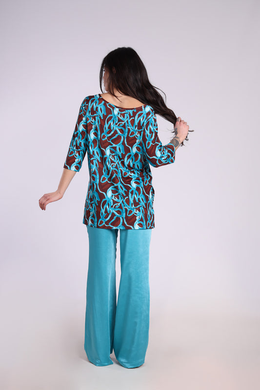 Pantalone Palazzo - Turchese