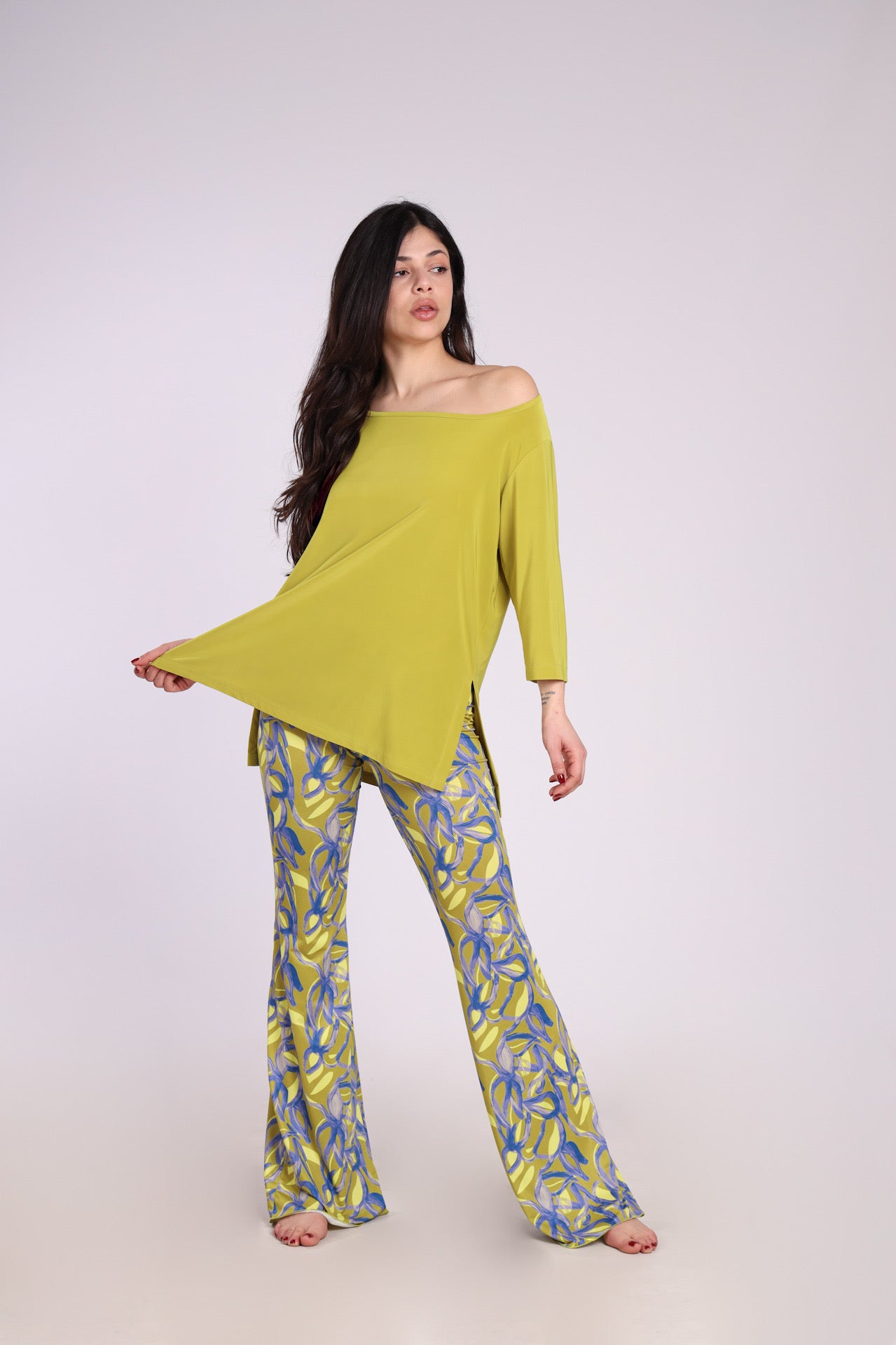 Maglia spacchi - Oliva