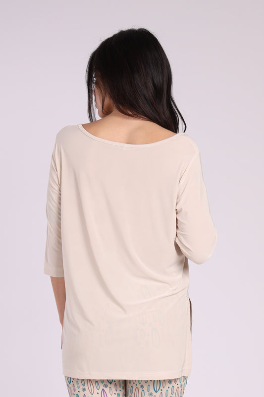 Maglia spacchi - Beige