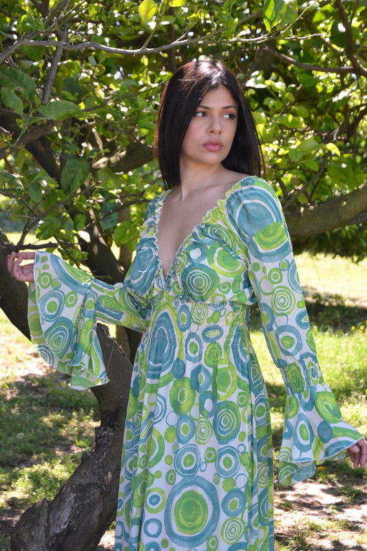 Abito Manica Lunga - Lime