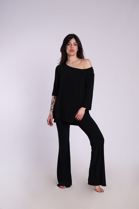 Maglia spacchi - Nero