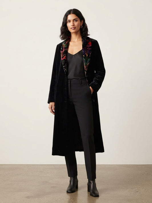 Cappotto lungo velluto