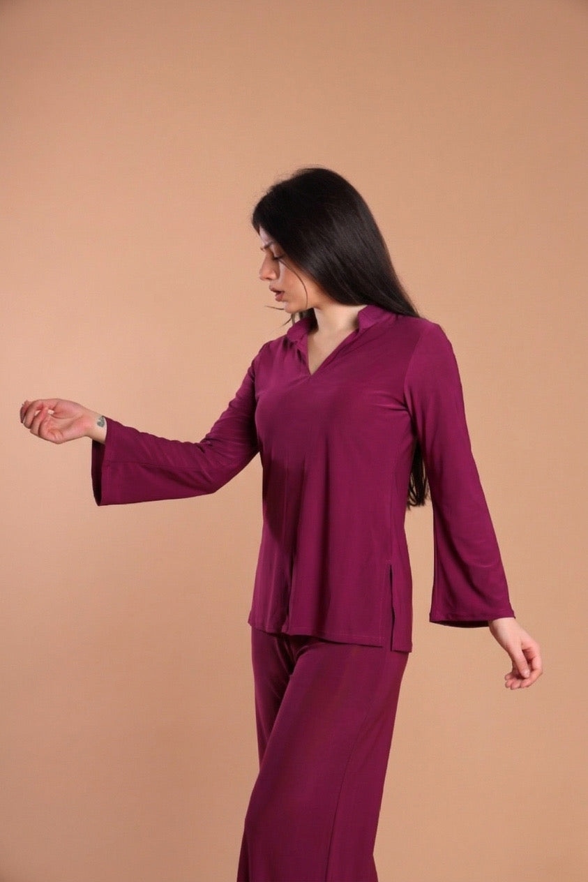 Blusa scollo V - Cipolla