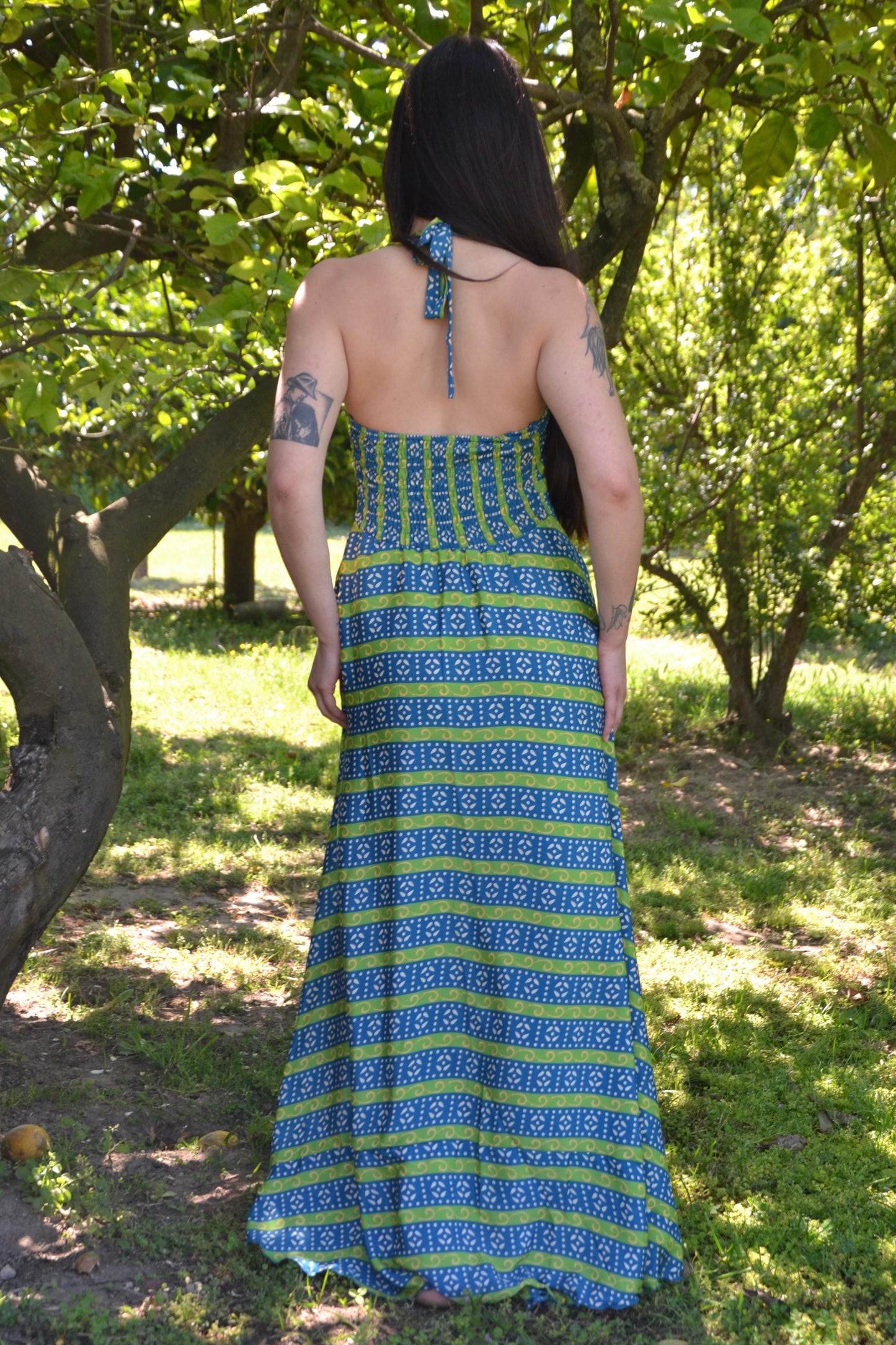 Abito Lungo - Blu Verde