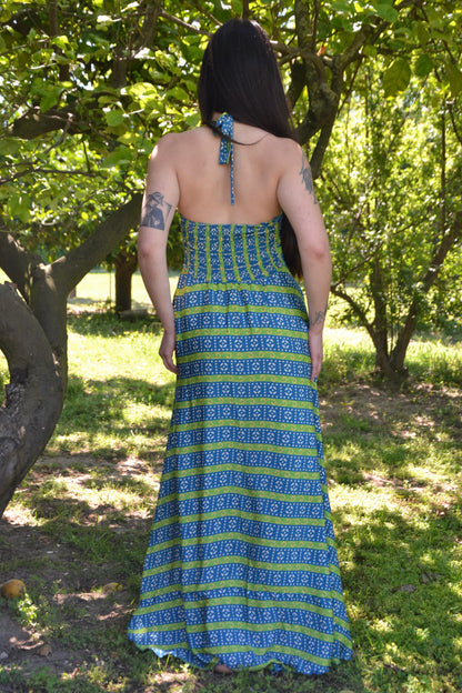 Abito Lungo - Blu Verde