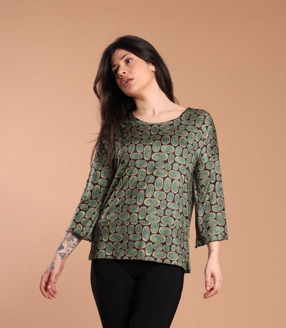 Maglia bordo fantasia