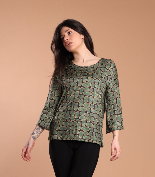 Maglia bordo fantasia