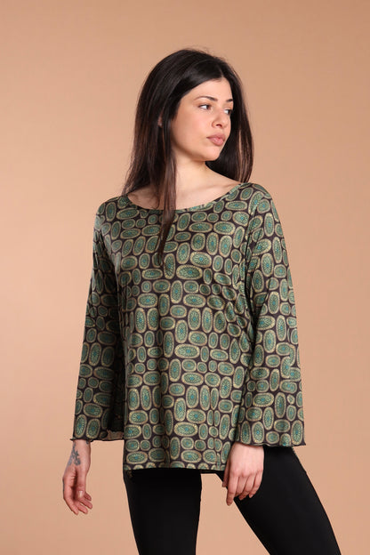 Maglia manica svasata