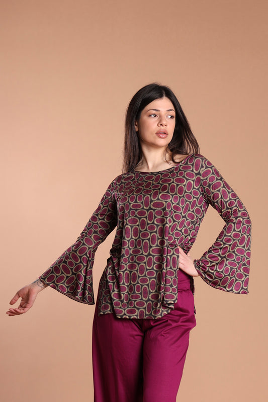 Maglia manica svasata