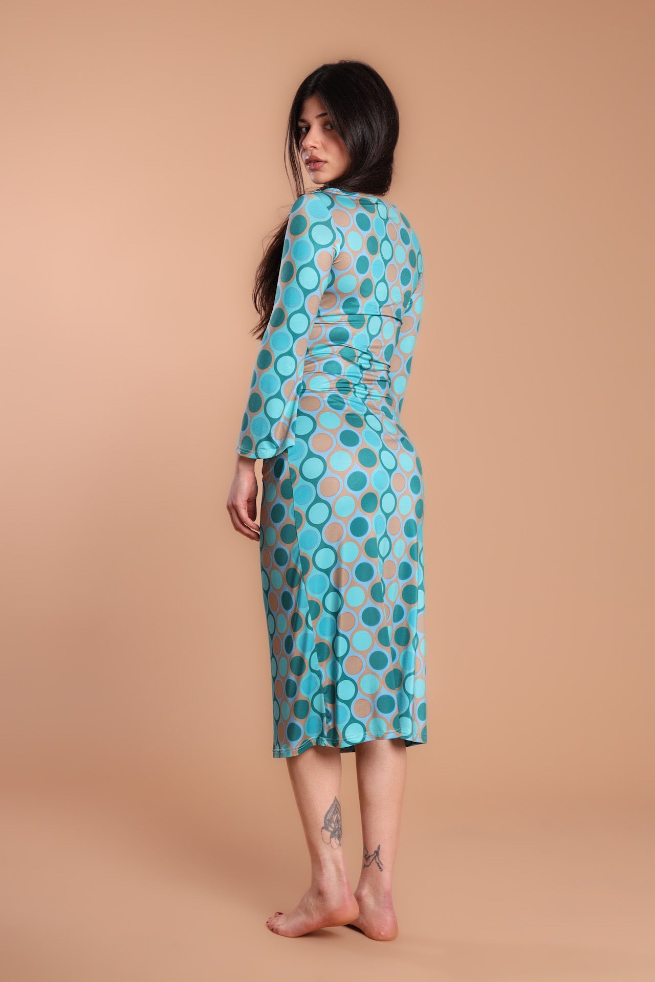 Abito jersey midi
