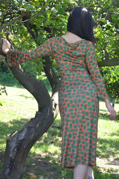 Abito jersey midi