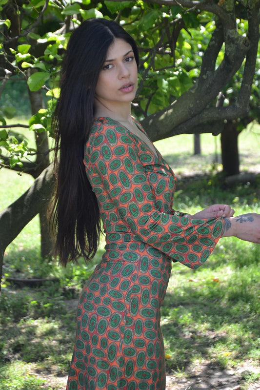 Abito jersey midi