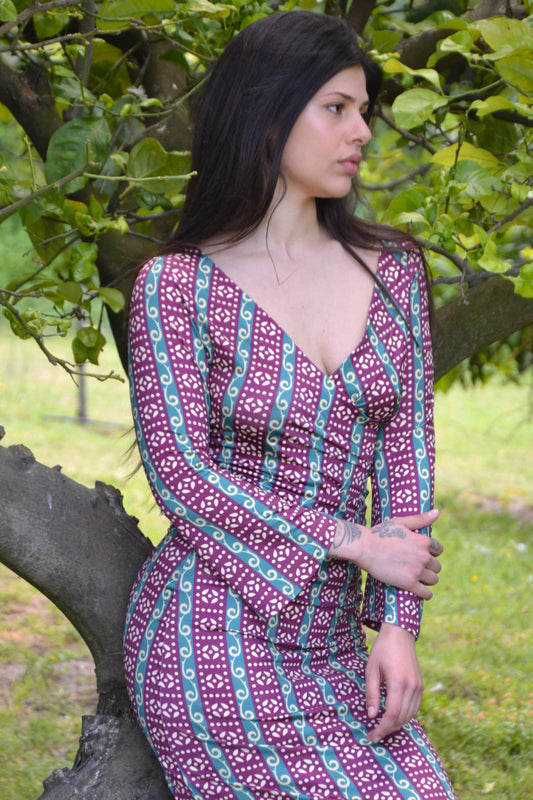 Abito jersey midi