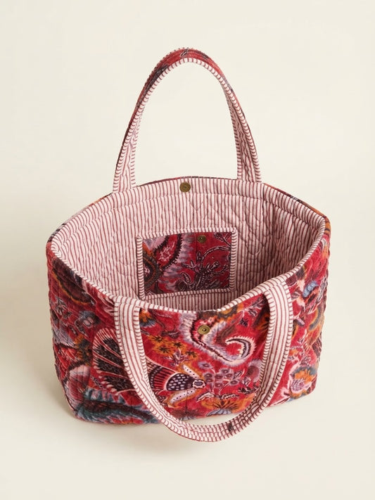 Borsa Tote in velluto
