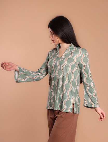 Blusa scollo V