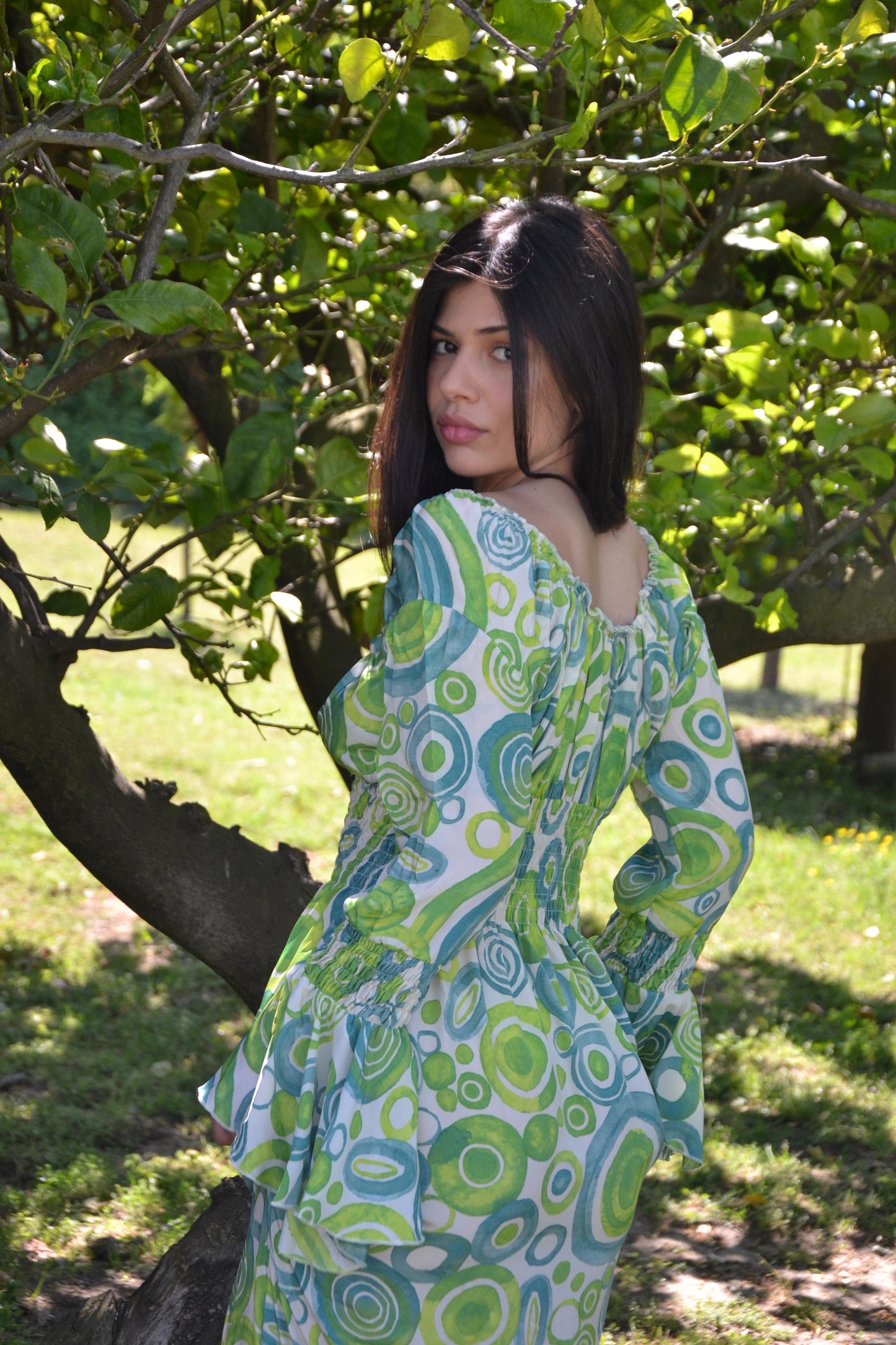 Abito Manica Lunga - Lime
