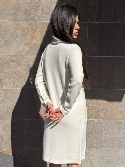 Abito dolcevita treccia