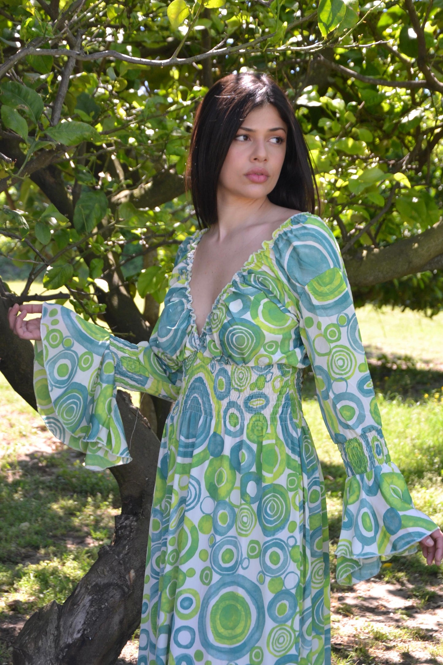 Abito Manica Lunga - Lime