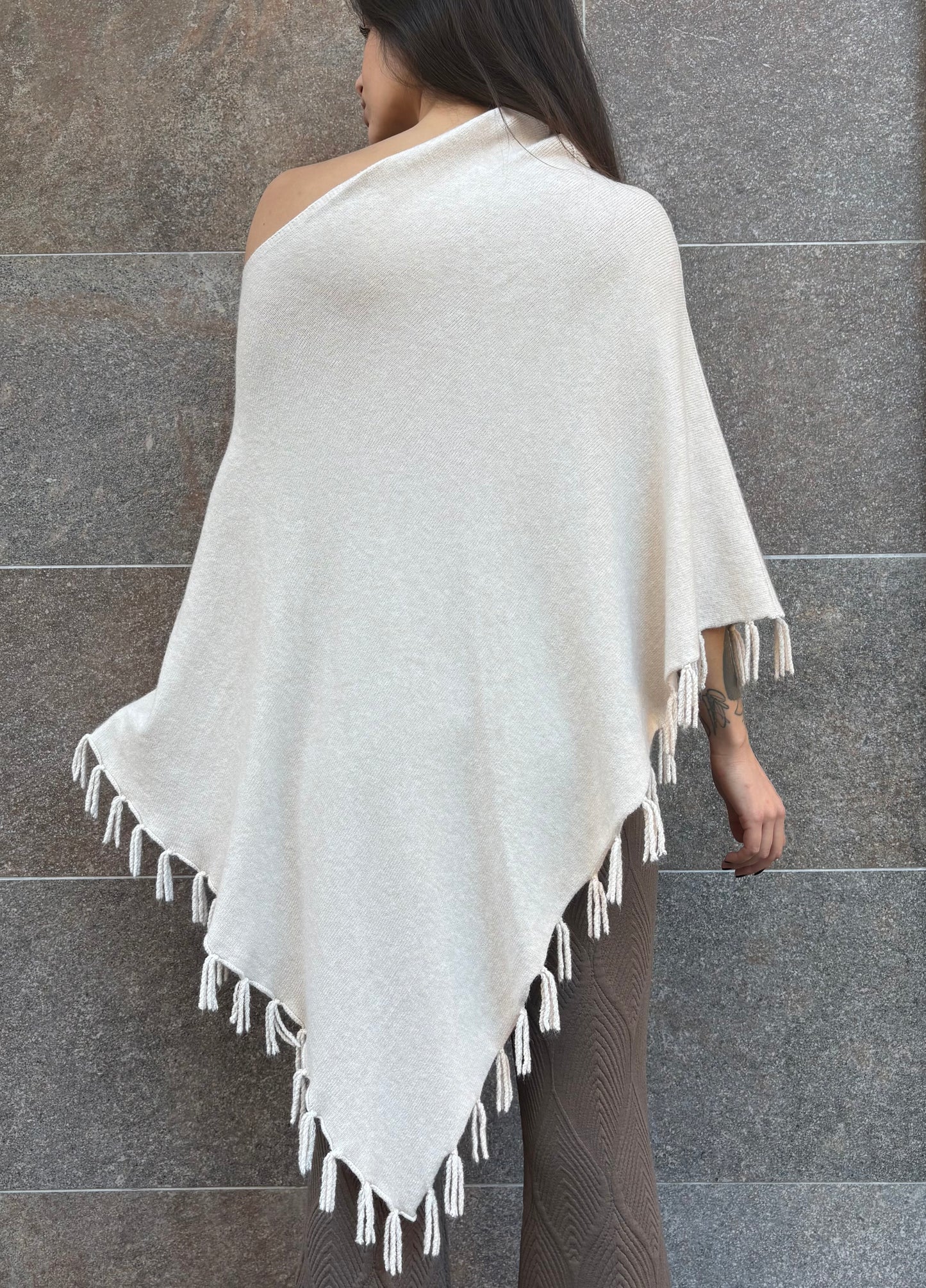 Poncho frange