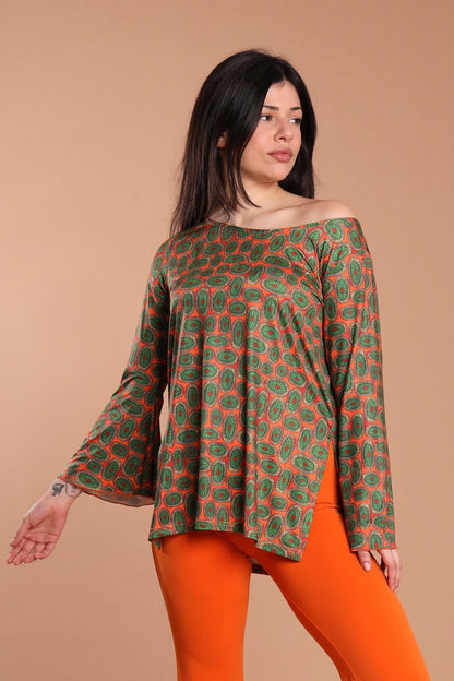 Maglia manica svasata
