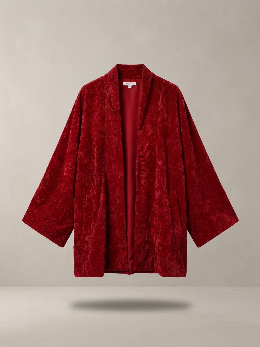 Giacca kimono velluto