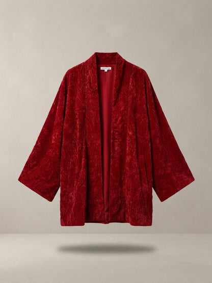 Giacca kimono velluto