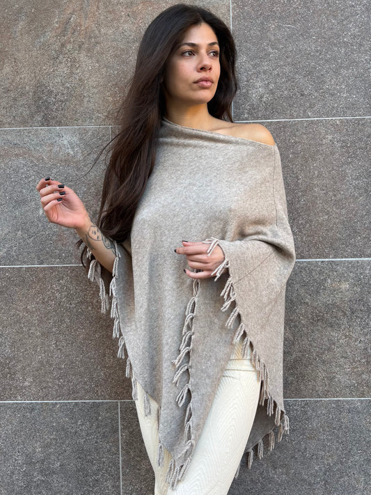 Poncho frange