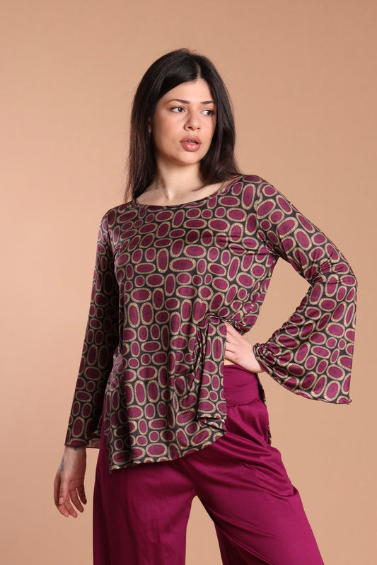 Maglia manica svasata