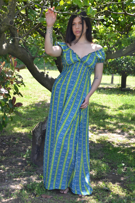 Abito Arriccio - Blu Verde