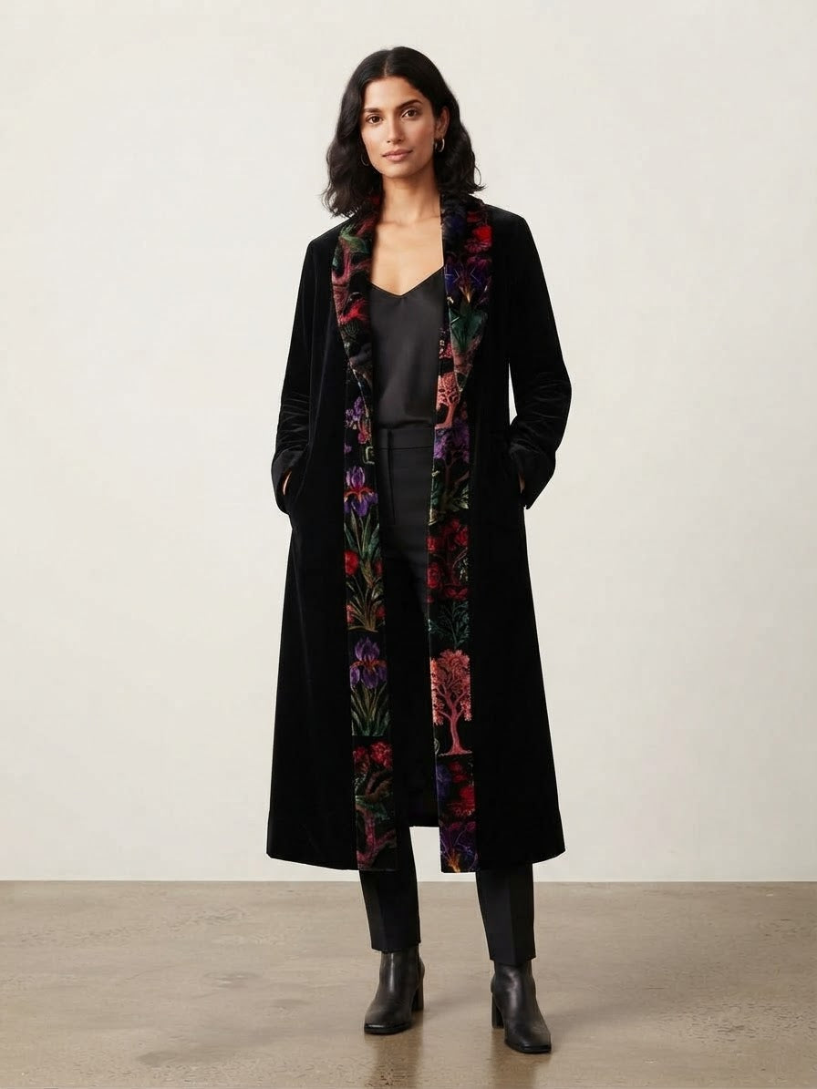 Cappotto lungo velluto